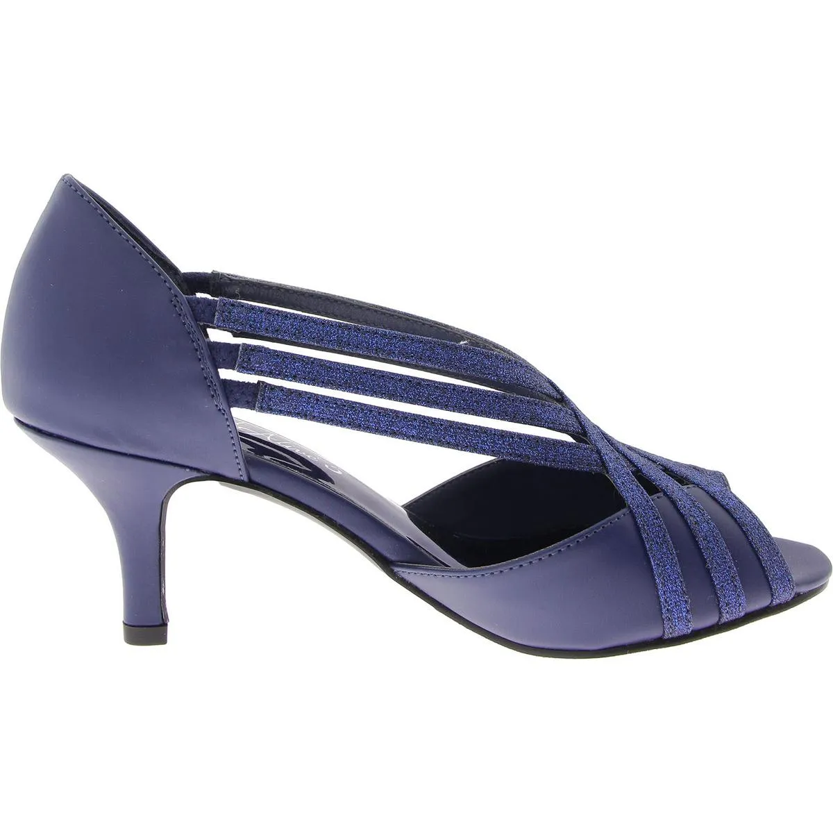 Oceana Womens Faux Leather Peep Toe Pumps