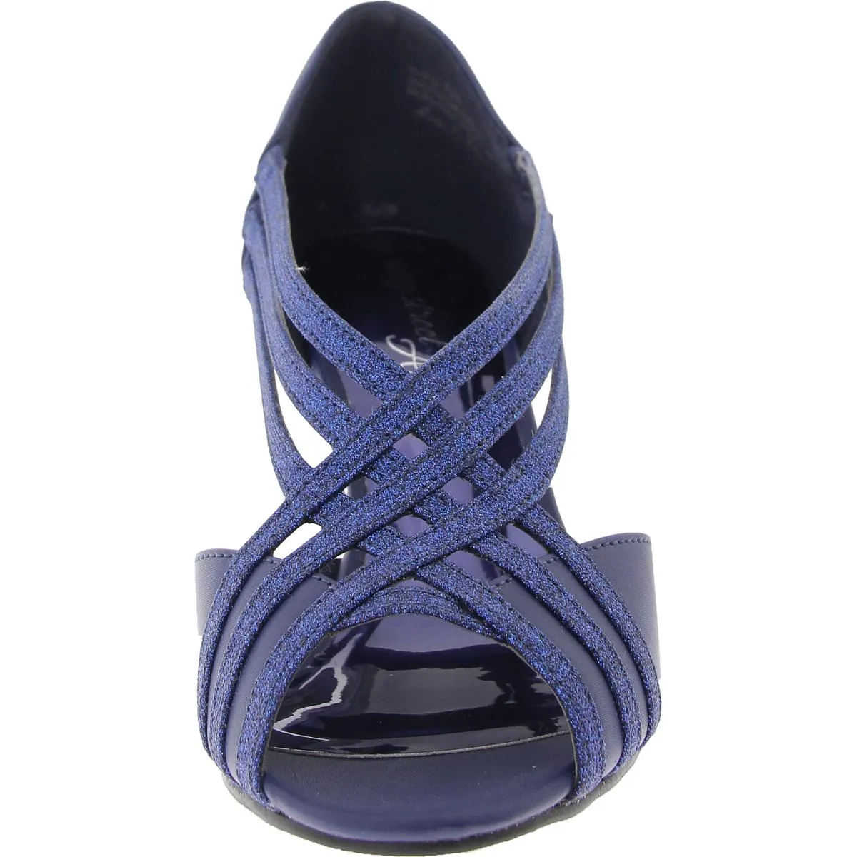 Oceana Womens Faux Leather Peep Toe Pumps