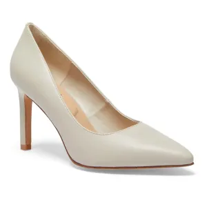 Octavia Heel in Ivory Leather