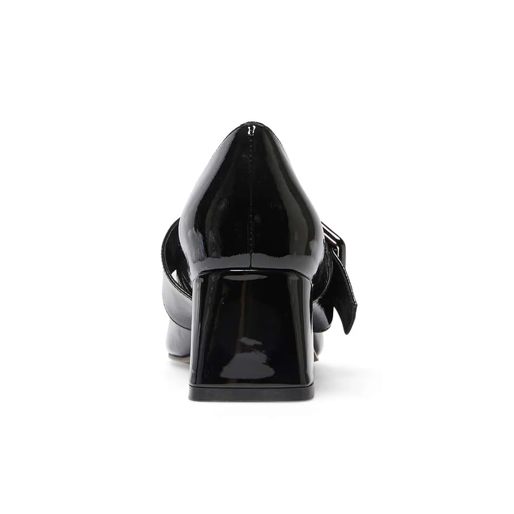 Olympia Heel in Black Patent