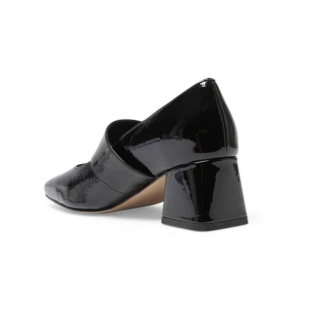 Olympia Heel in Black Patent
