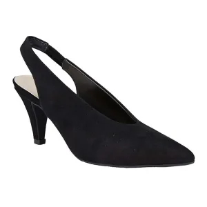 Olympia Heel in Black Suede