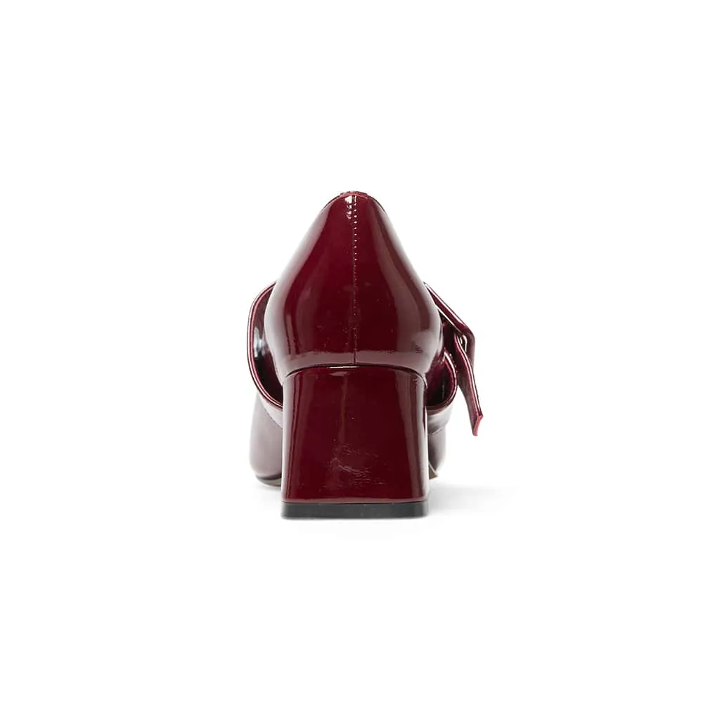 Olympia Heel in Wine Patent