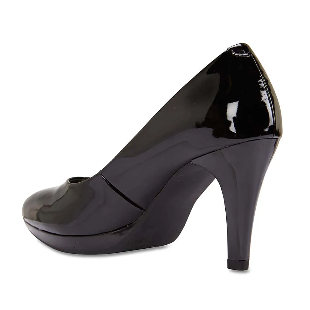 Opus Heel in Black Patent