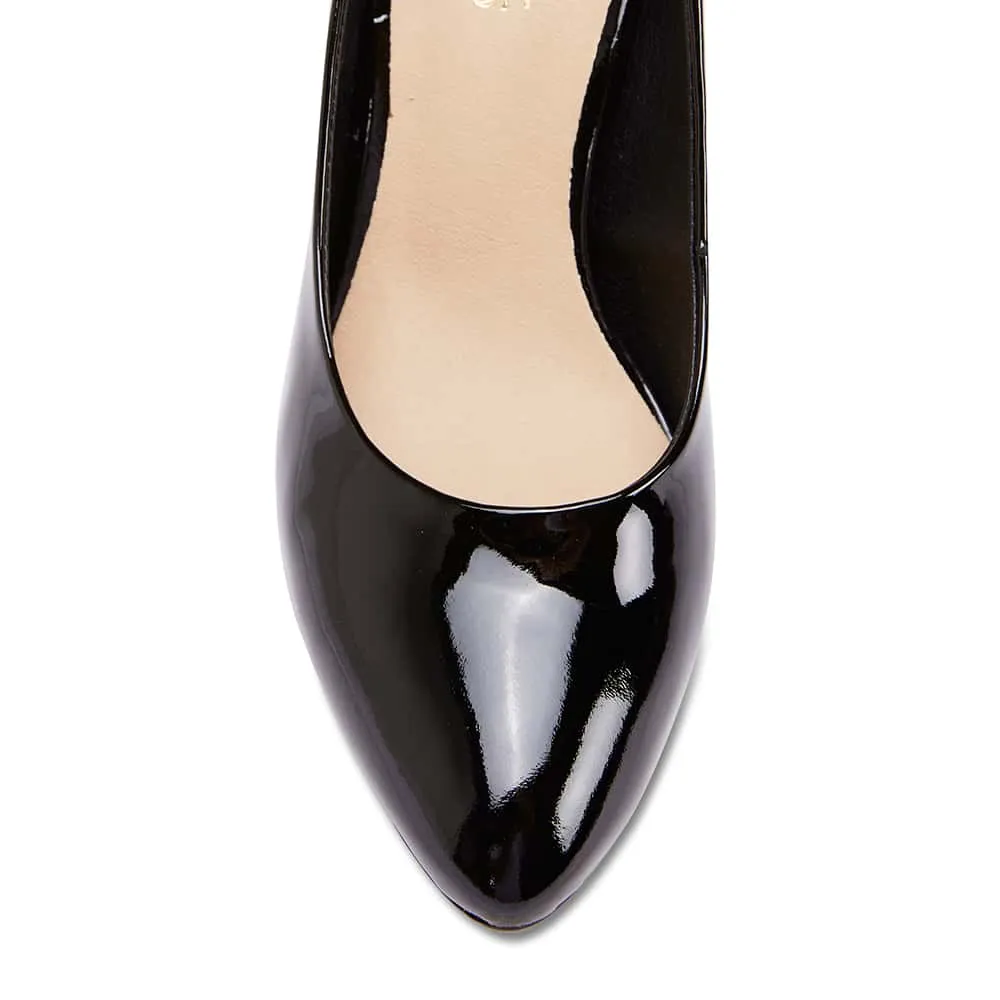 Opus Heel in Black Patent
