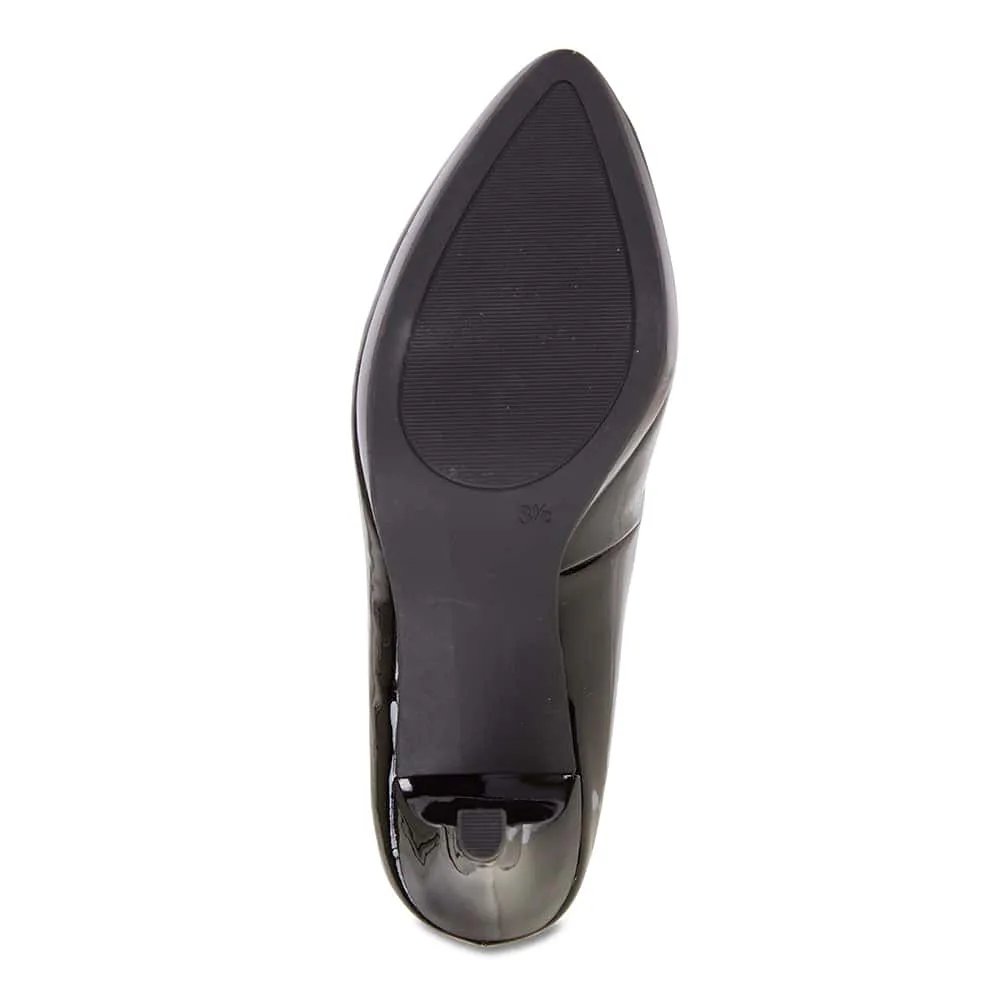 Opus Heel in Black Patent