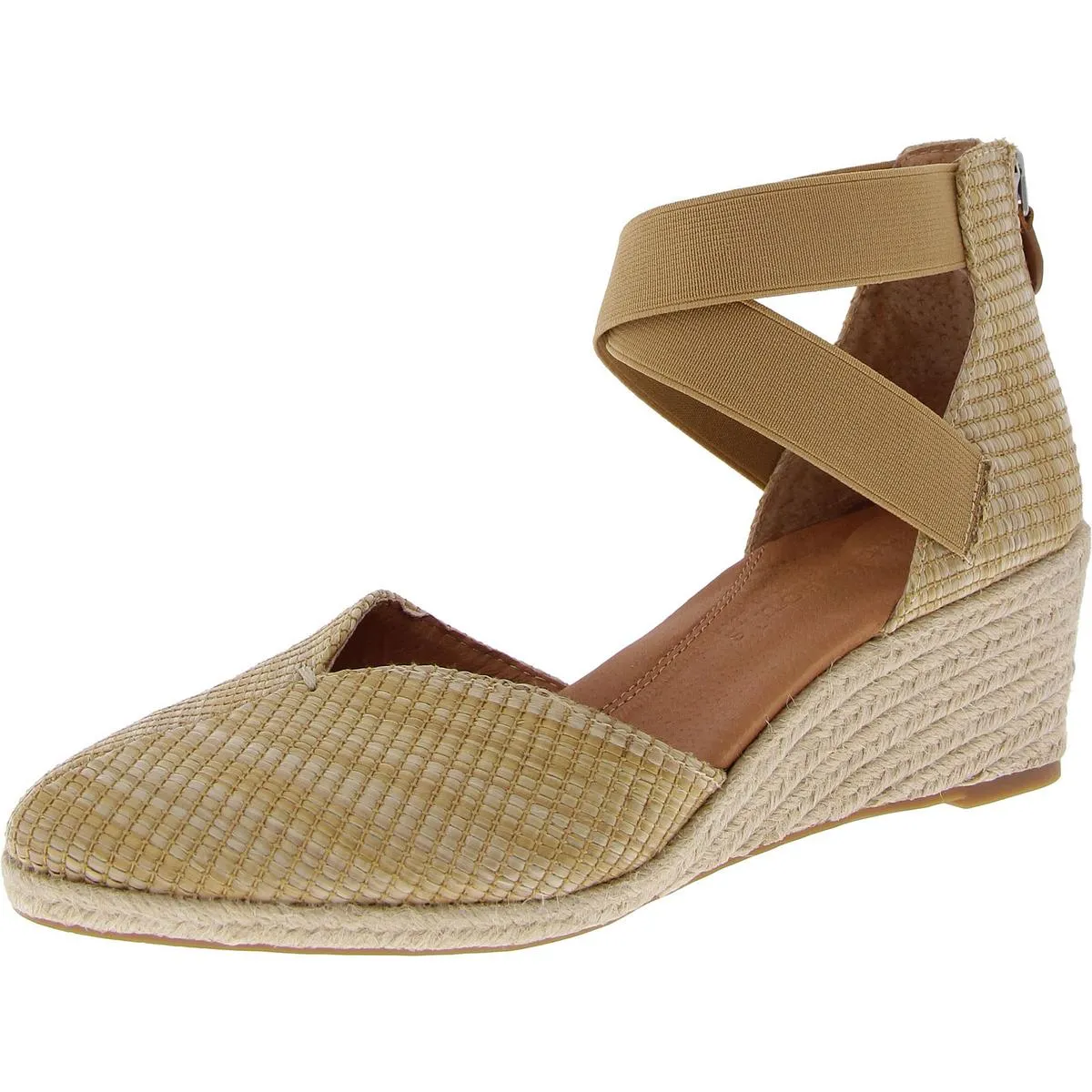 Orya Womens Zipper Espadrille Heels