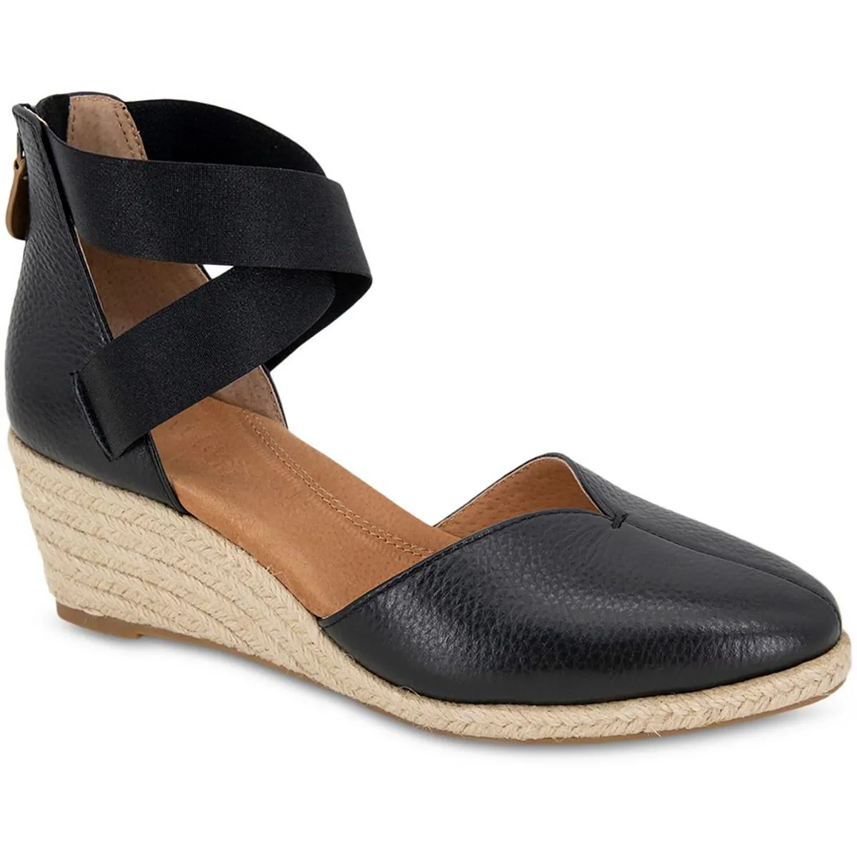 Orya Womens Zipper Espadrille Heels