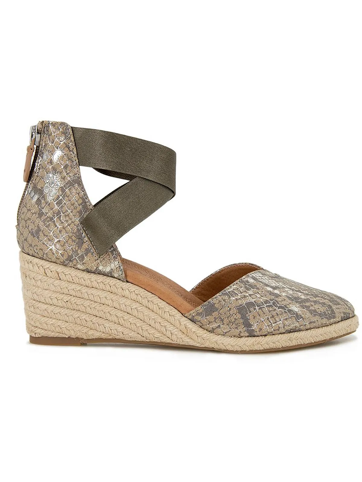 Orya Womens Zipper Espadrille Heels