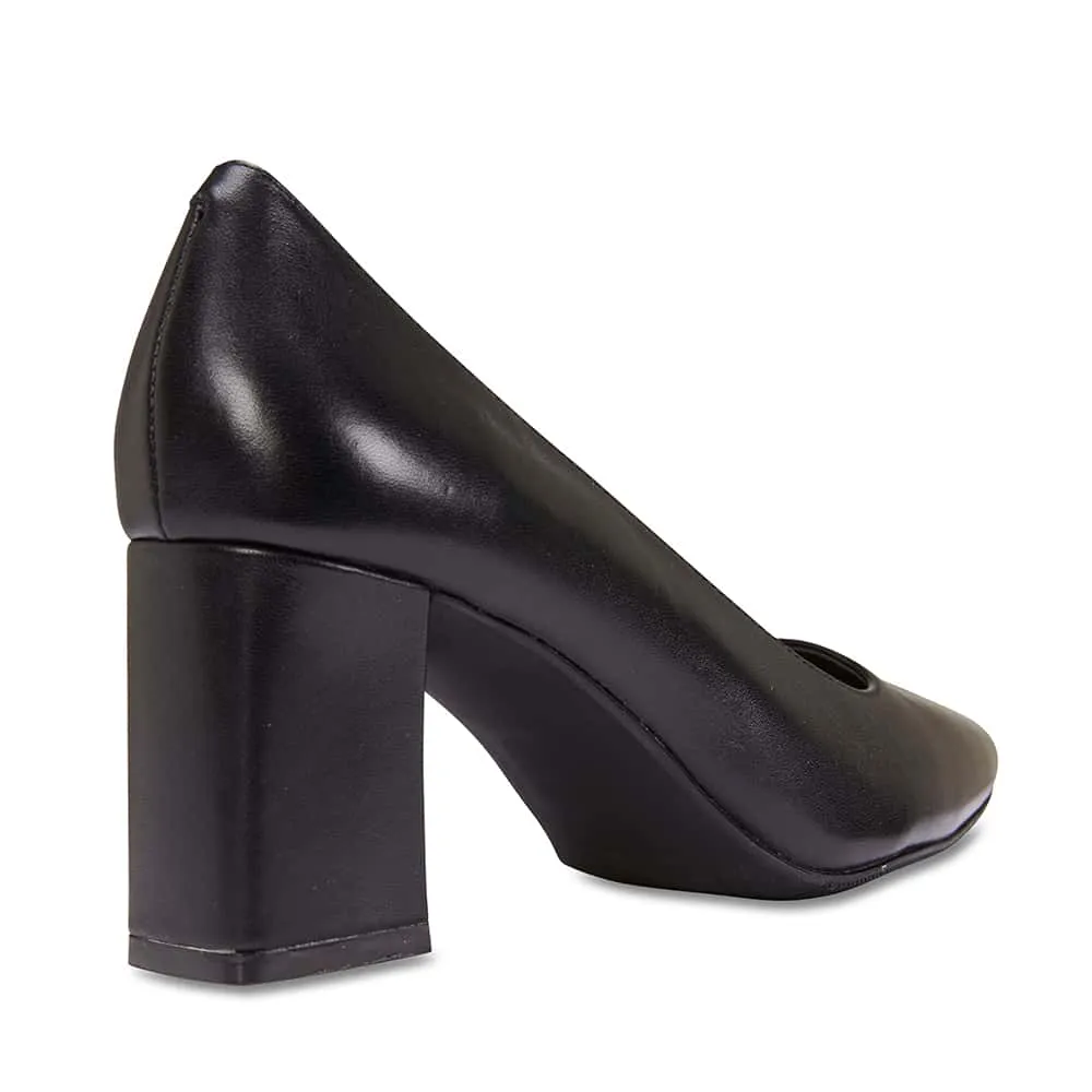 Paige Heel in Black Leather