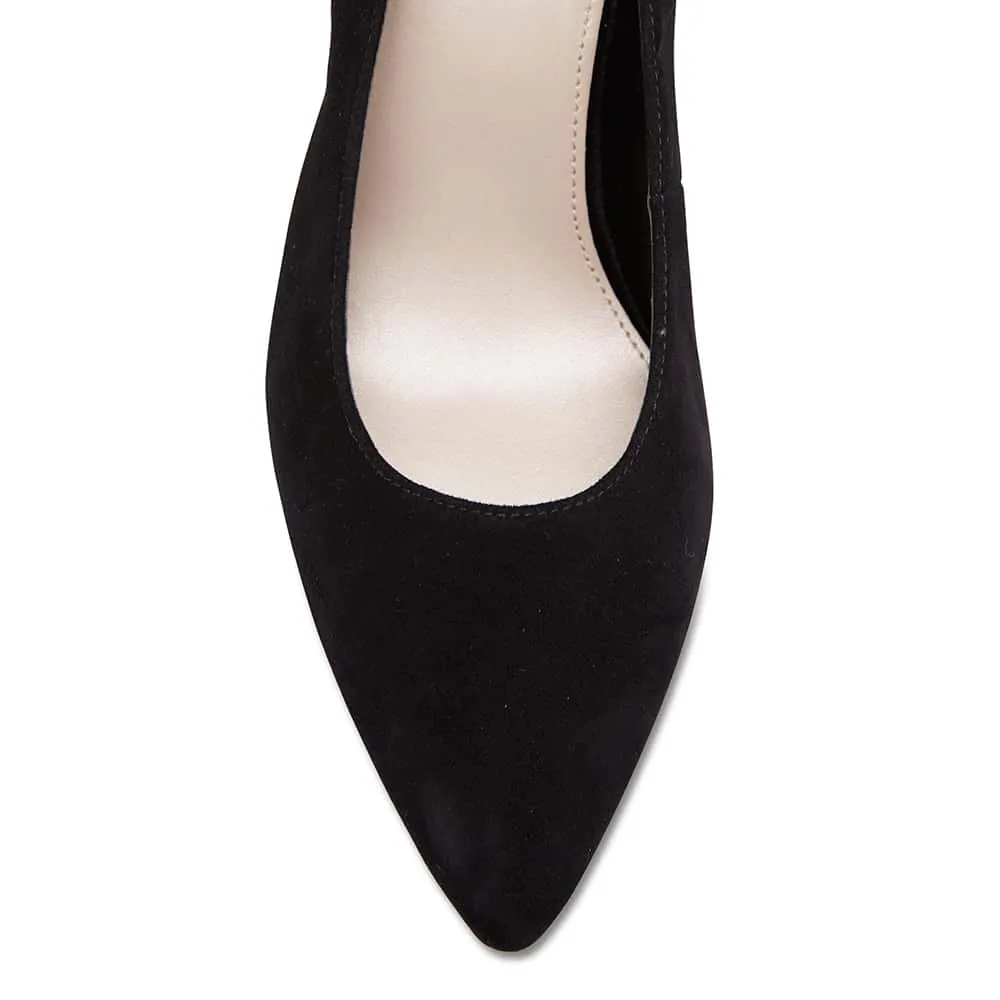 Paige Heel in Black Suede