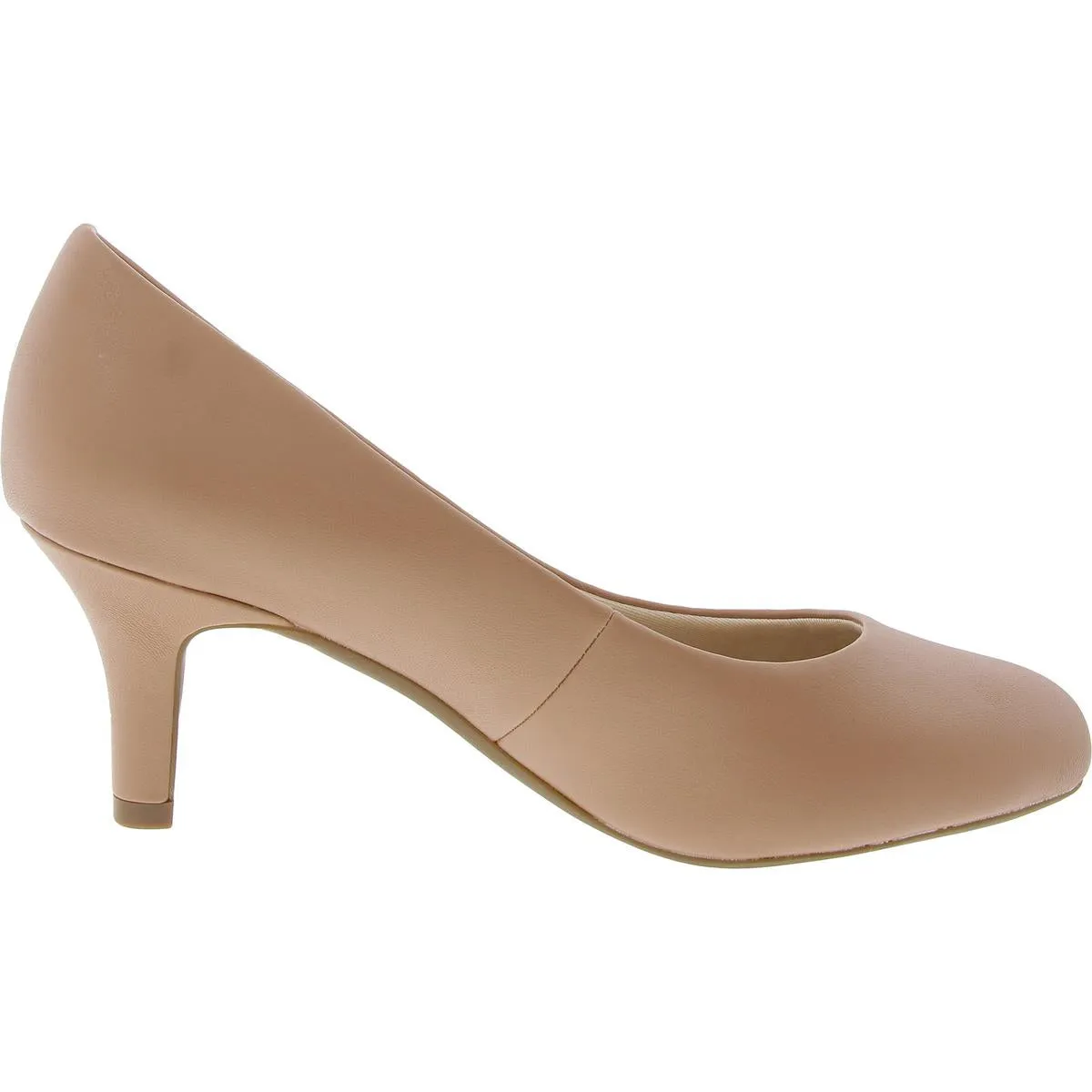 PARIGI Womens Solid Leather Kitten Heels