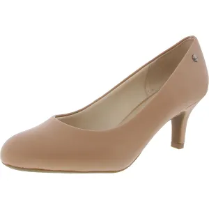 PARIGI Womens Solid Leather Kitten Heels