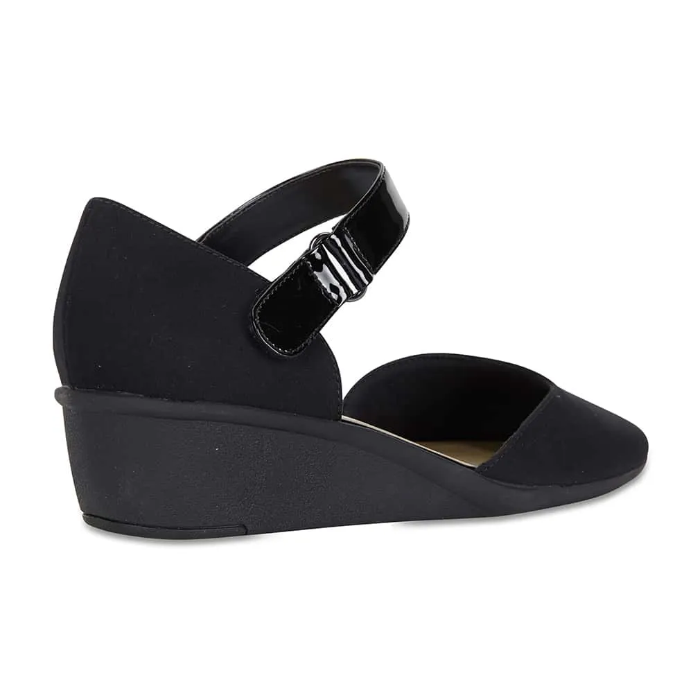 Patriot Heel in Black Fabric