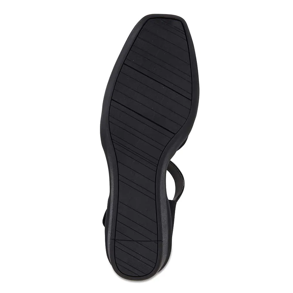 Patriot Heel in Black Fabric
