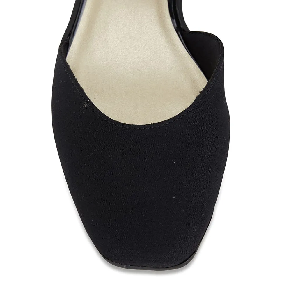 Patriot Heel in Black Fabric