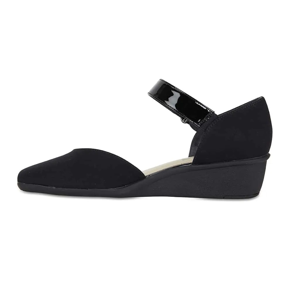 Patriot Heel in Black Fabric
