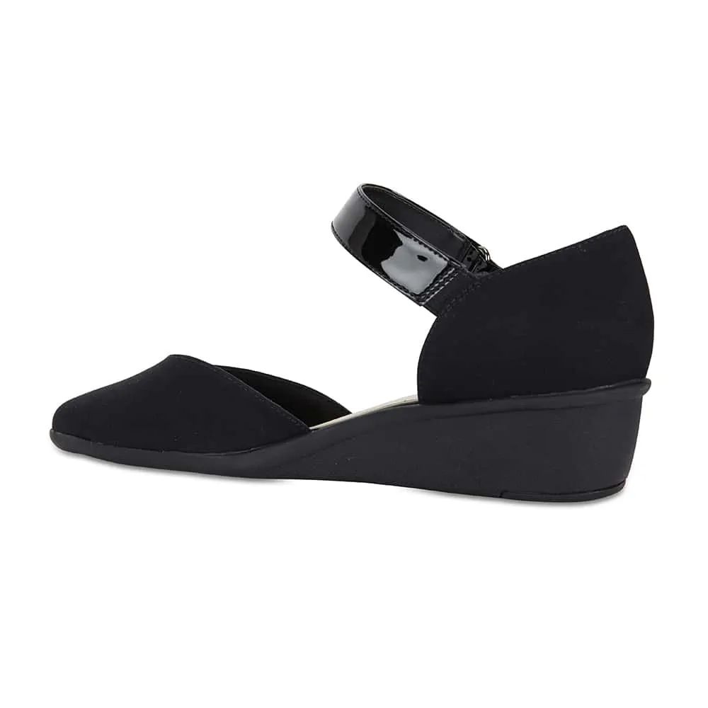 Patriot Heel in Black Fabric