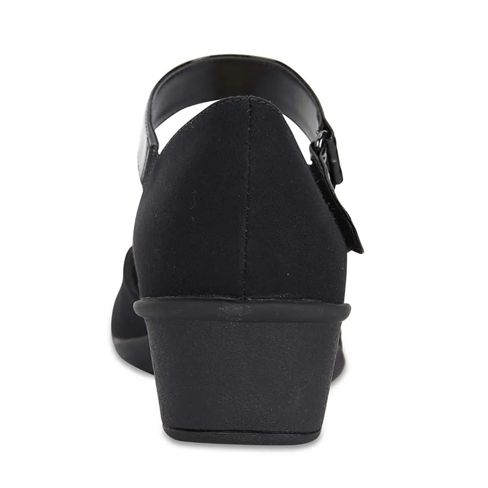 Patriot Heel in Black Fabric