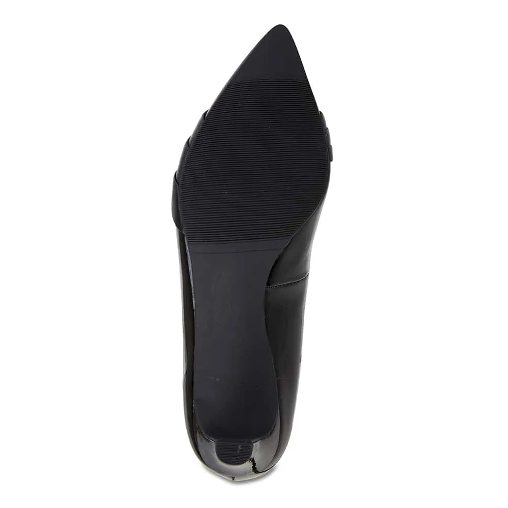 Paula Heel in Black Patent