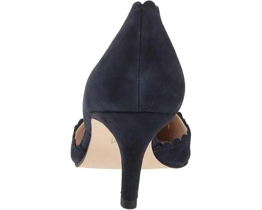 Pelle Moda Kenny Pump Women's 11 Black Suede Pointed Toe Kitten Heel FZP434 (Black,11)