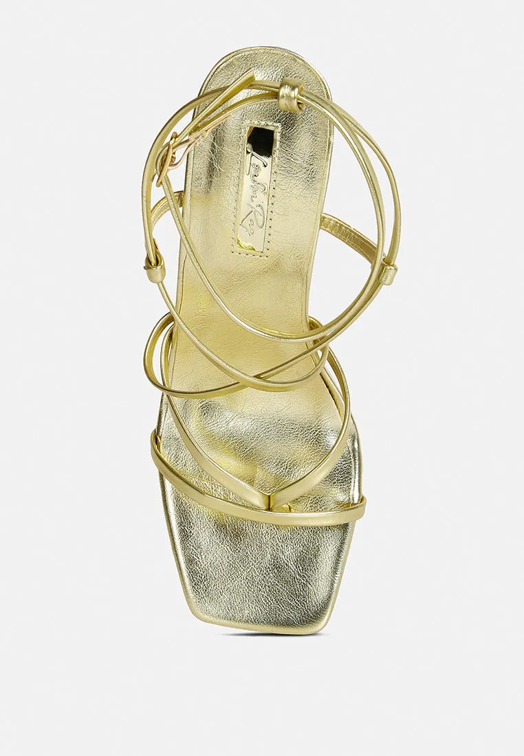 peri peri faux leather strappy heels