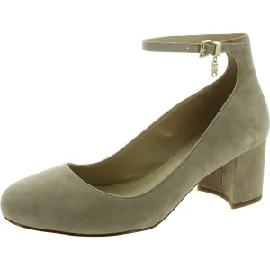 Perla Womens Buckle Suede Ankle Strap