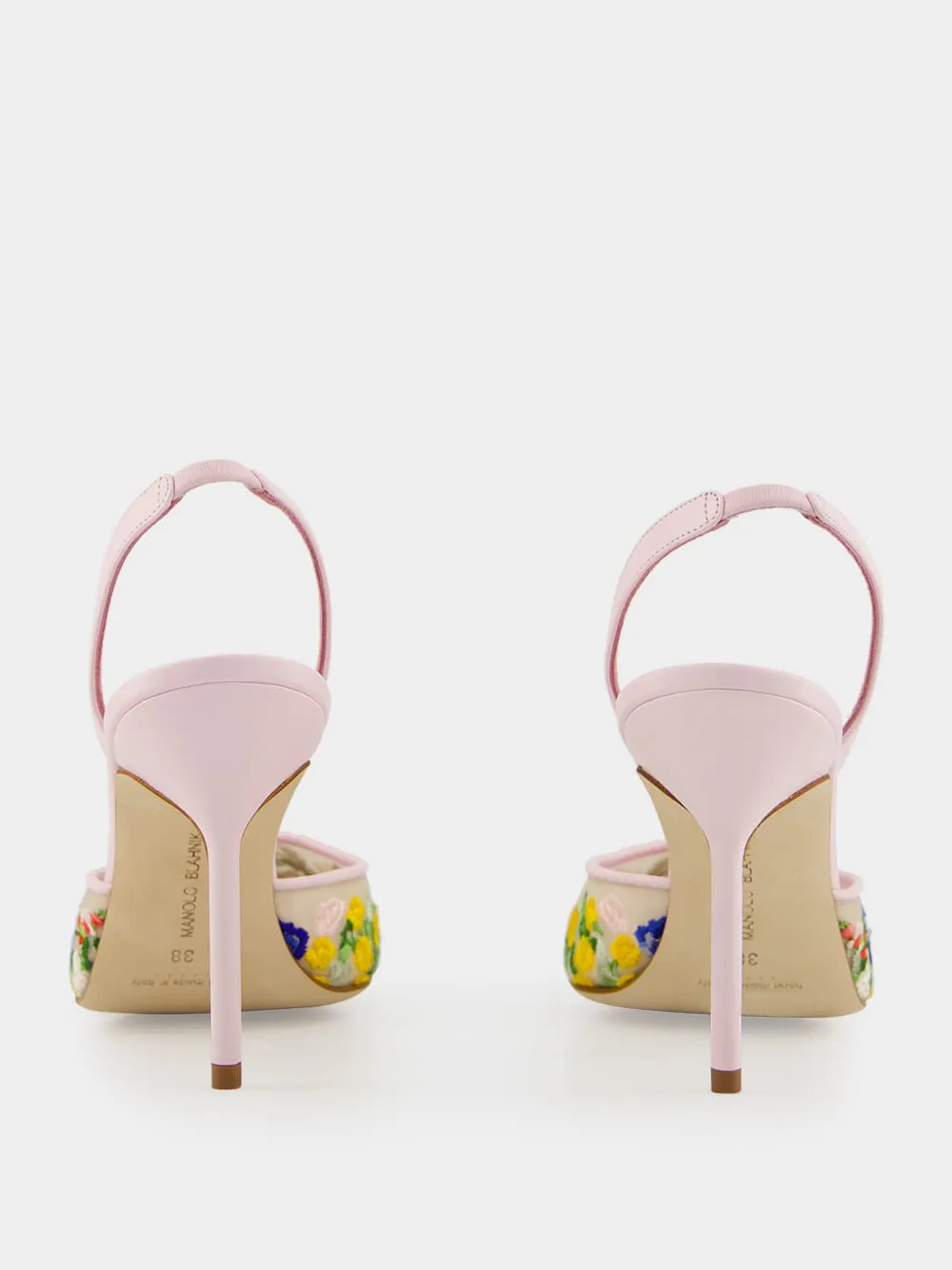 Pink Jardoline Tora Mesh Slingback Pumps