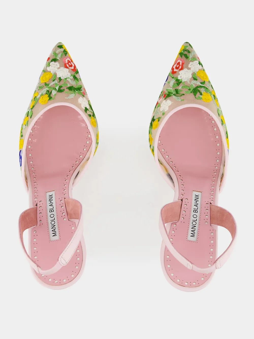 Pink Jardoline Tora Mesh Slingback Pumps