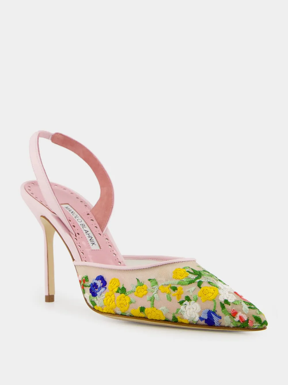 Pink Jardoline Tora Mesh Slingback Pumps