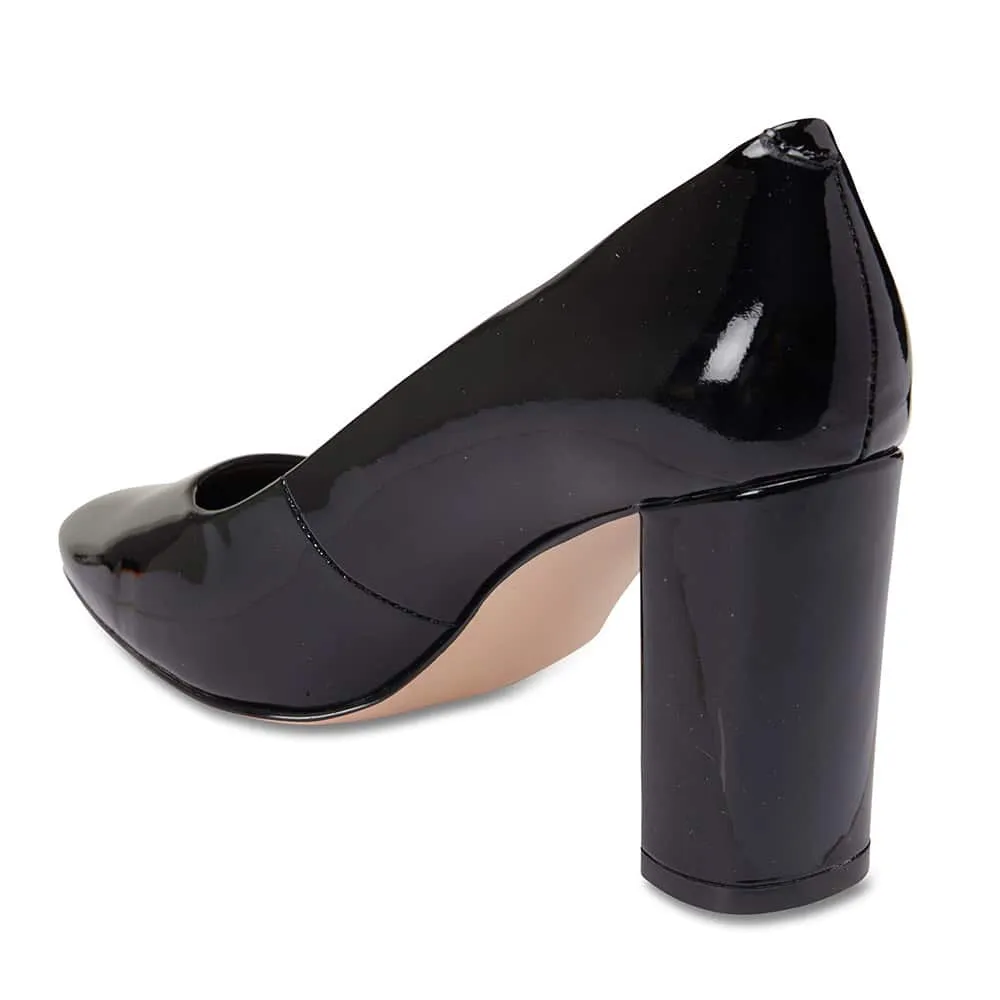 Piper Heel in Black Patent