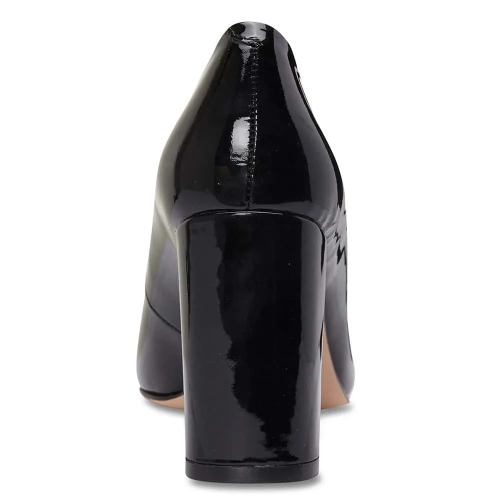 Piper Heel in Black Patent