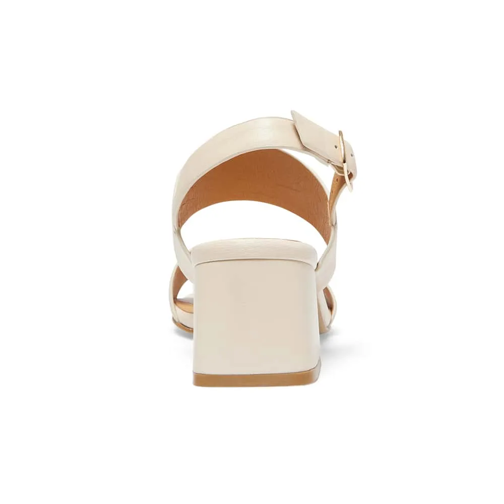 Plato Heel in Nude Leather