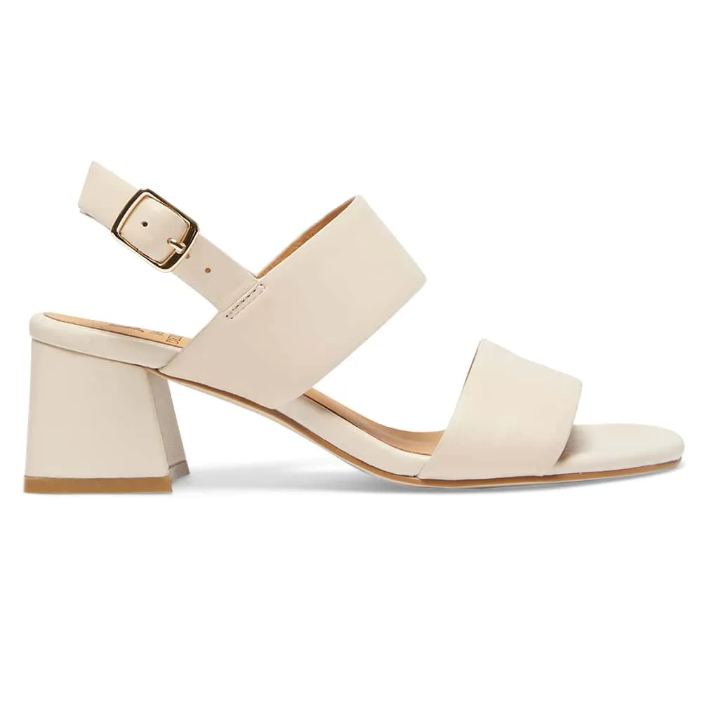 Plato Heel in Nude Leather
