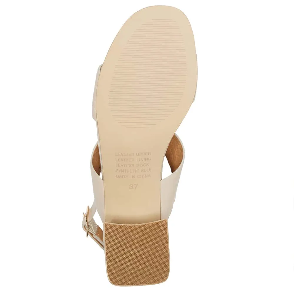 Plato Heel in Nude Leather