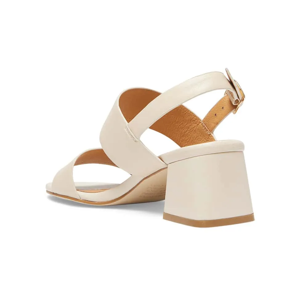 Plato Heel in Nude Leather