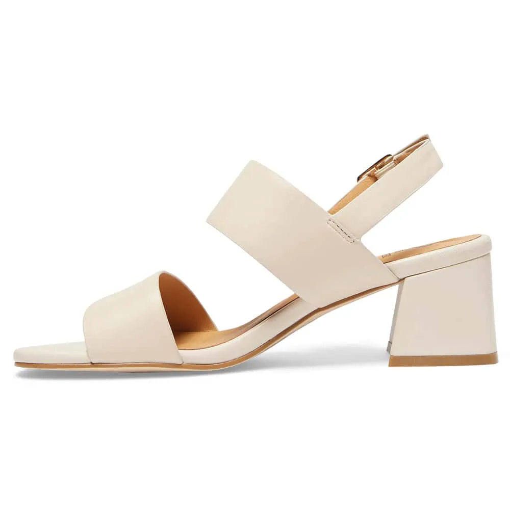 Plato Heel in Nude Leather