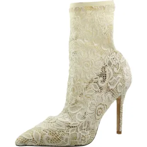 Player Womens Lace Slip On Pointed Toe Heels