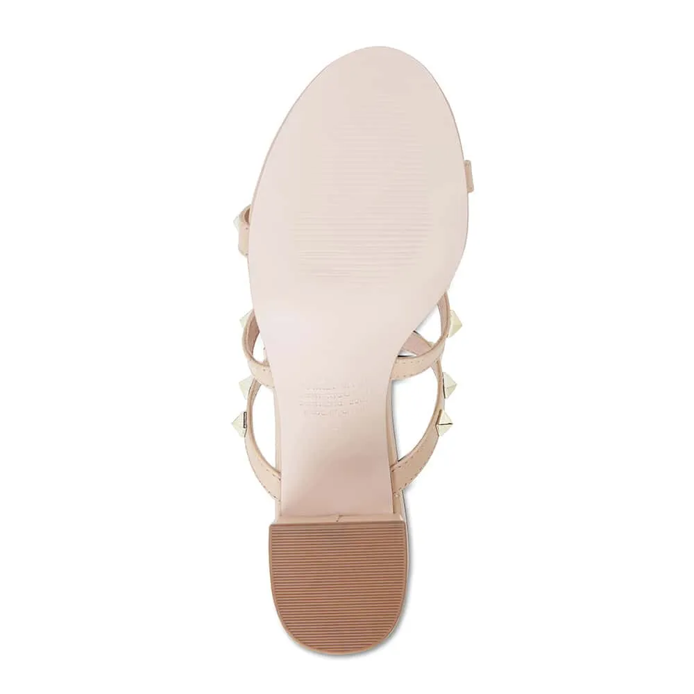Portugal Heel in Nude Leather