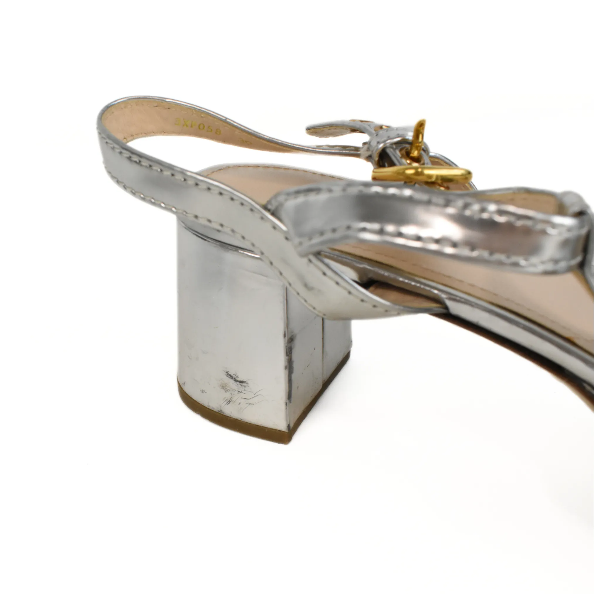 Prada 'Metallic Platform' Sandals - Women's 39