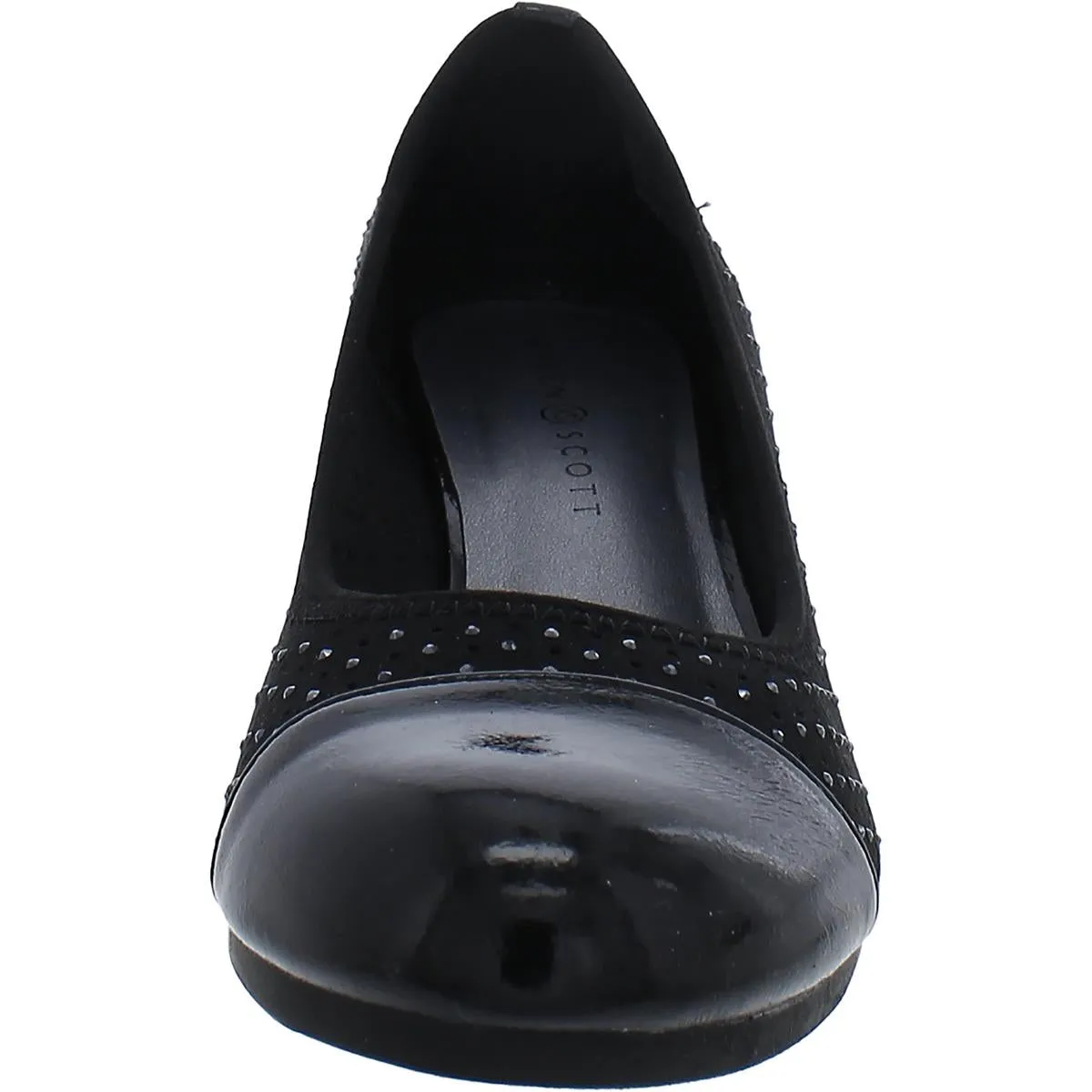 Prilee Womens Faux Suede Perforated Wedge Heels