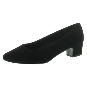 Prim Womens Faux Suede Slip On Kitten Heels