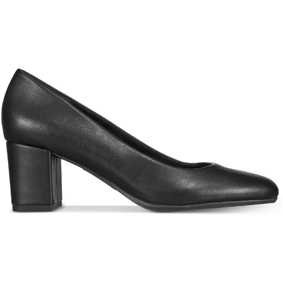Proper Womens Faux Leather Block Heel Pumps