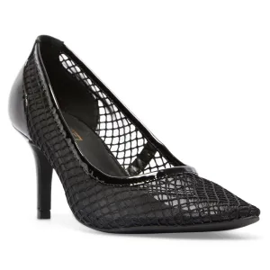 Province Heel in Black Mesh