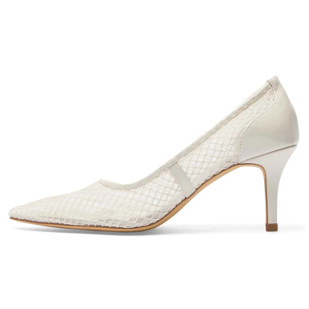 Province Heel in Cream Mesh