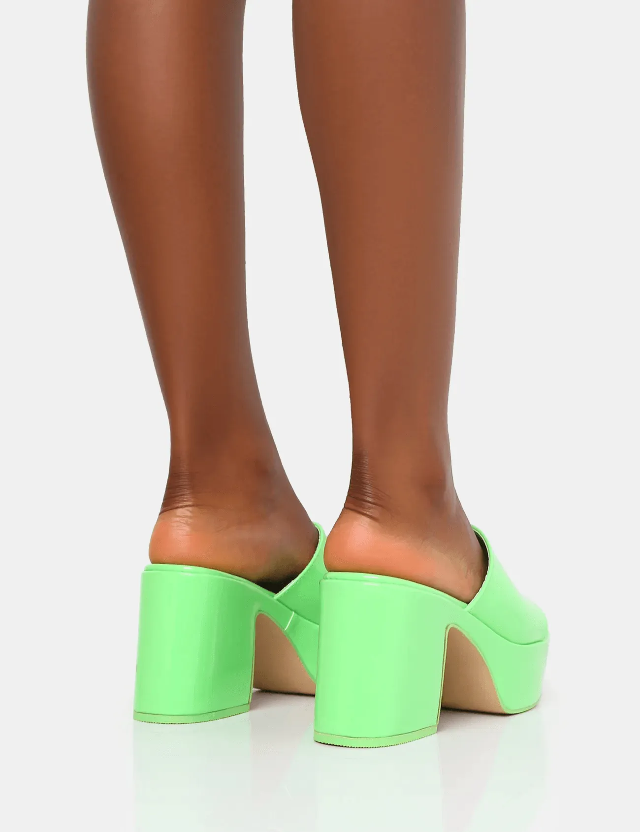 PUBLIC DESIRE - ARIEL GREEN PATENT HEELS