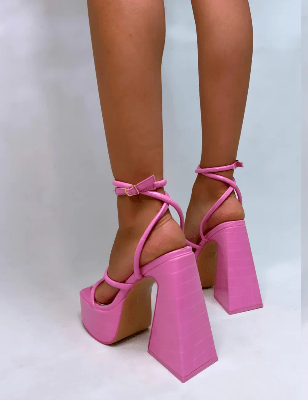 PUBLIC DESIRE - PIERCE PINK HEELS