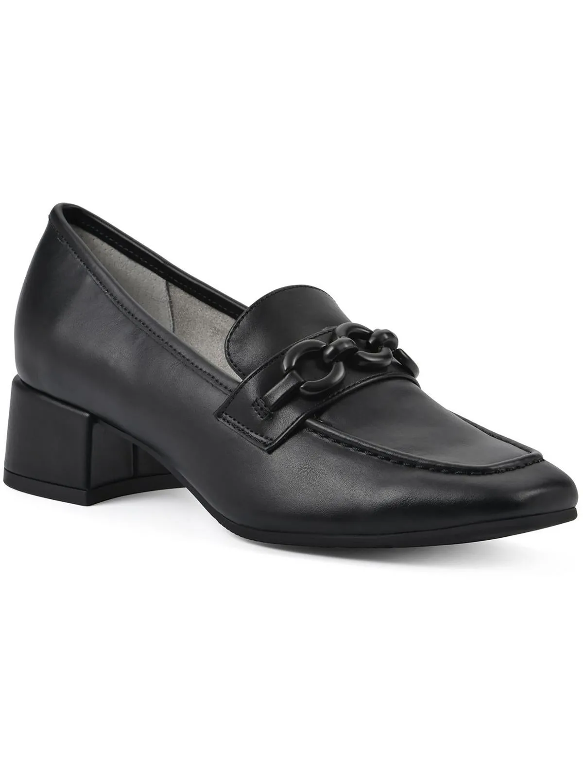 Quinbee Womens Padded Insole Slip On Loafer Heels
