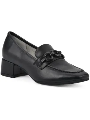 Quinbee Womens Padded Insole Slip On Loafer Heels