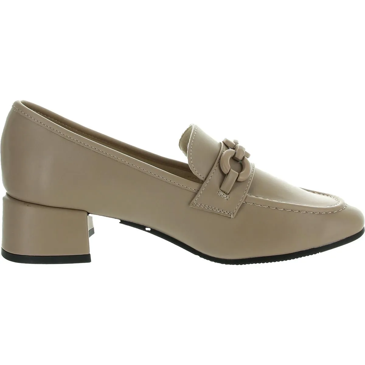 Quinbee Womens Padded Insole Slip On Loafer Heels